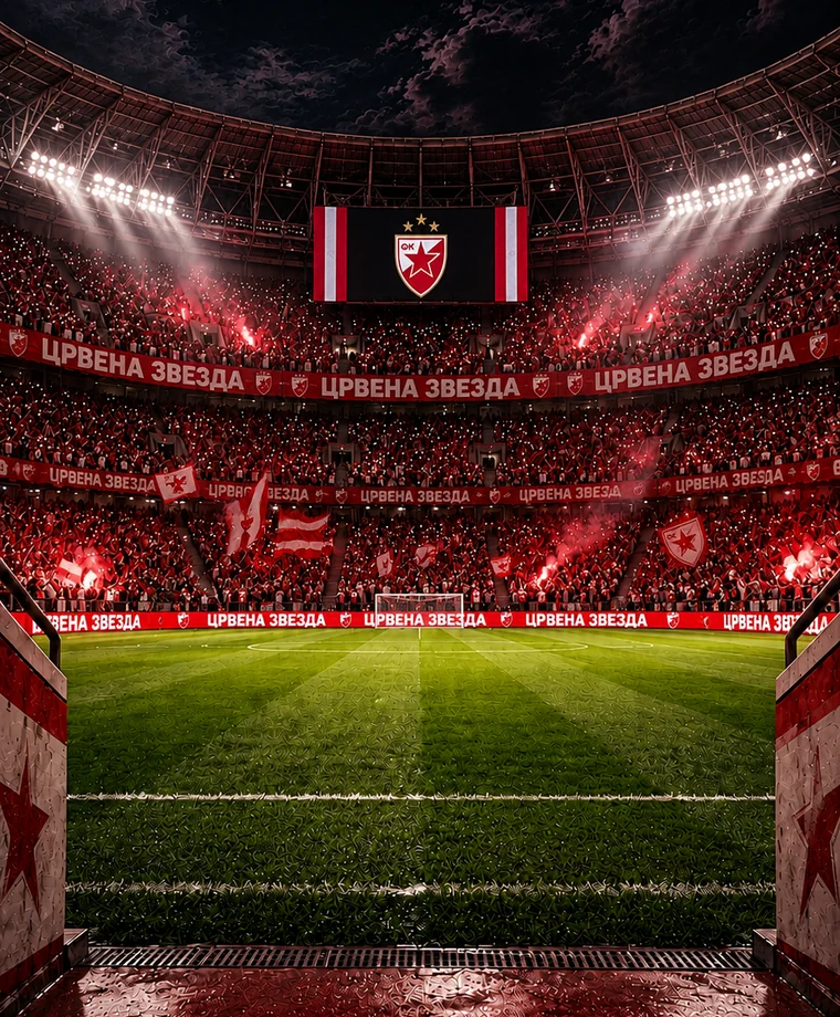 Football Red Star interactive invitation